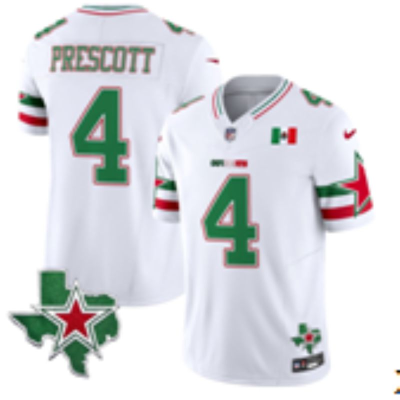 Men 2026 Dallas Cowboys #4 Prescott White 3th generations Nike Limited NFL Jersey style 02->dallas cowboys->NFL Jersey